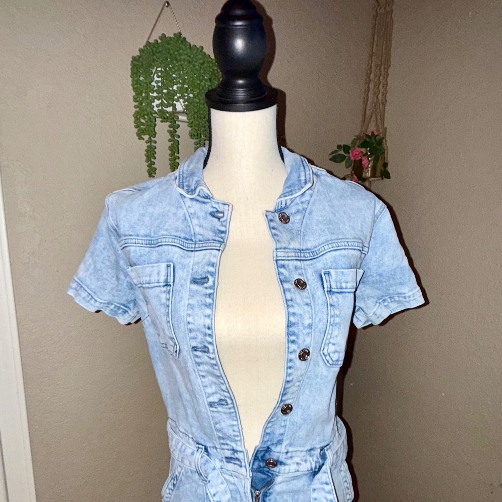 GAP Light Blue Denim Jumpsuit